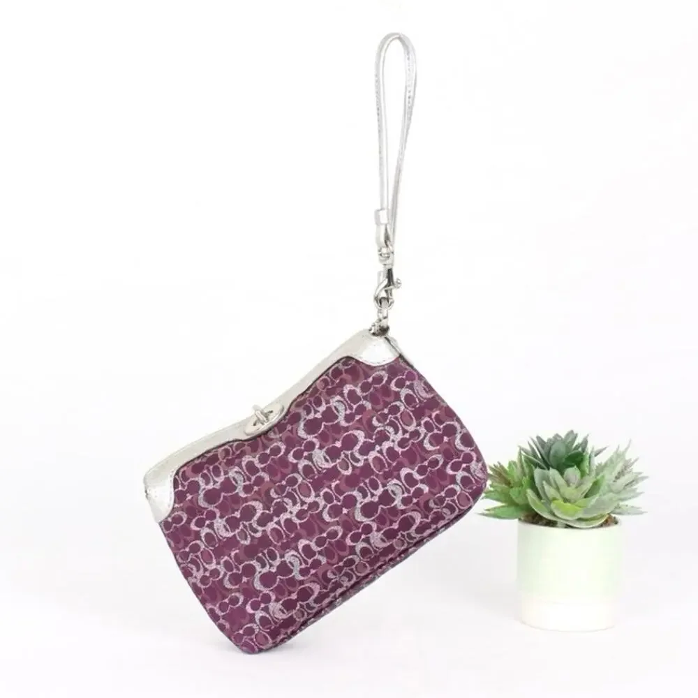 Coach Vintage Y2K Mini Purple Pochette Bag/Wristlet